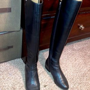 Michael Kors Black riding boots leather & nylon